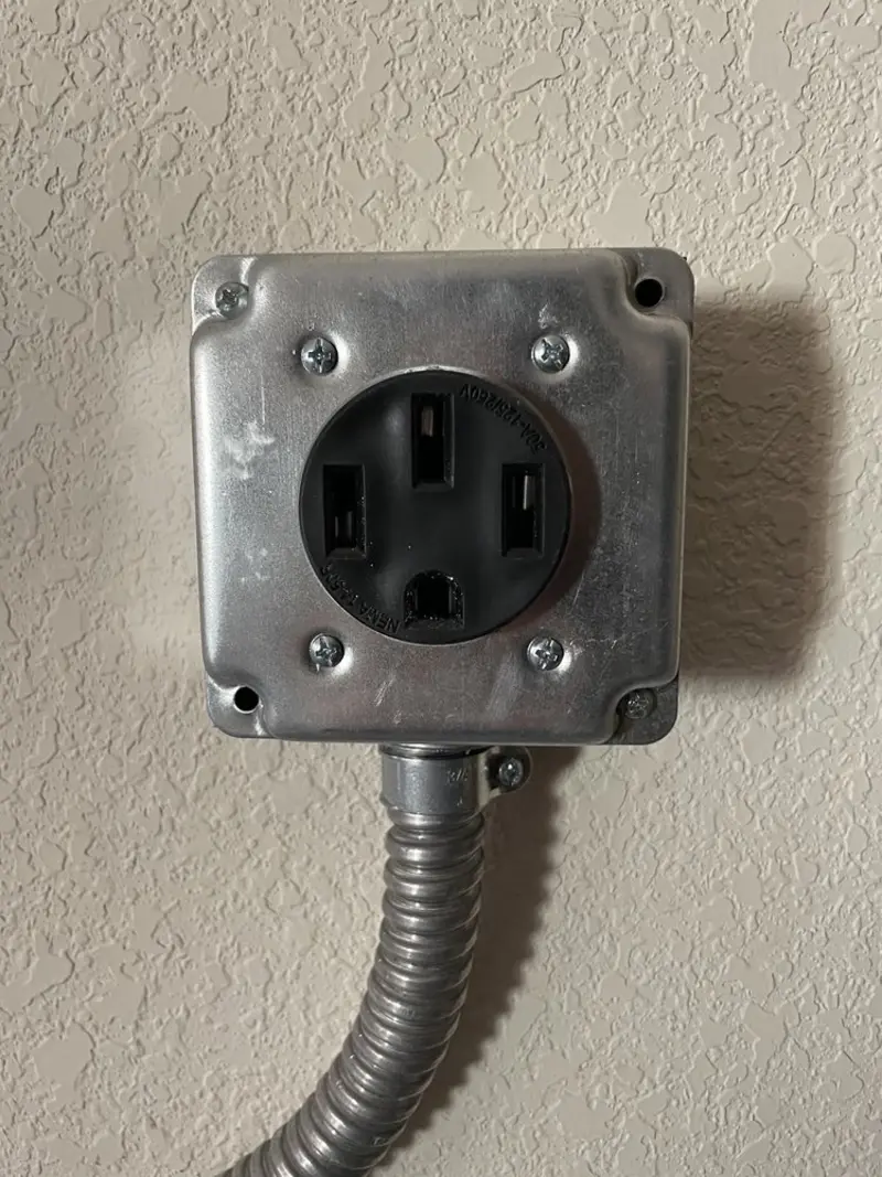 NEMA 14-50 outlet installed for Electrical Panel Upgrade in Katy